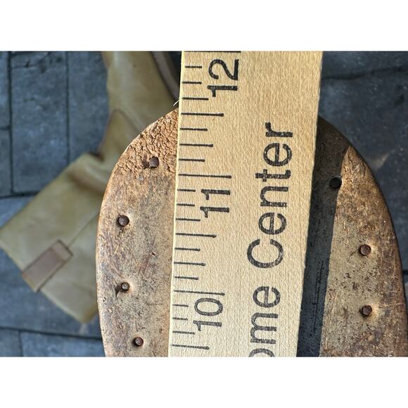 Vintage Early Cats Paw Heels Campus Pull On Boots Sz 9.5 Leather Made In Korea - Picture 10 of 16